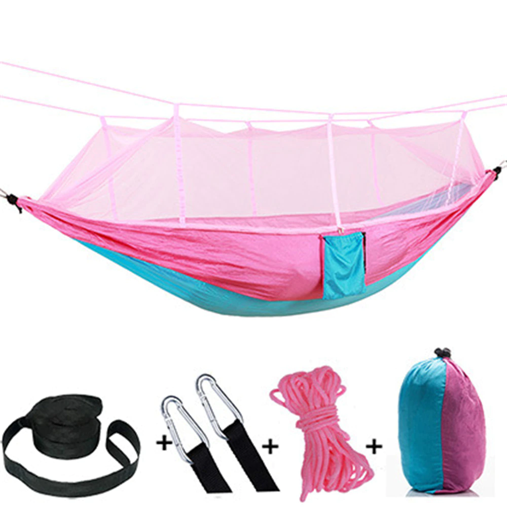 Cheap Goat Tents Parachute Fabric Portable Outdoor Camping Hammock with Mosquito Net  Hanging Swing Sleeping Bed Tree Tent   